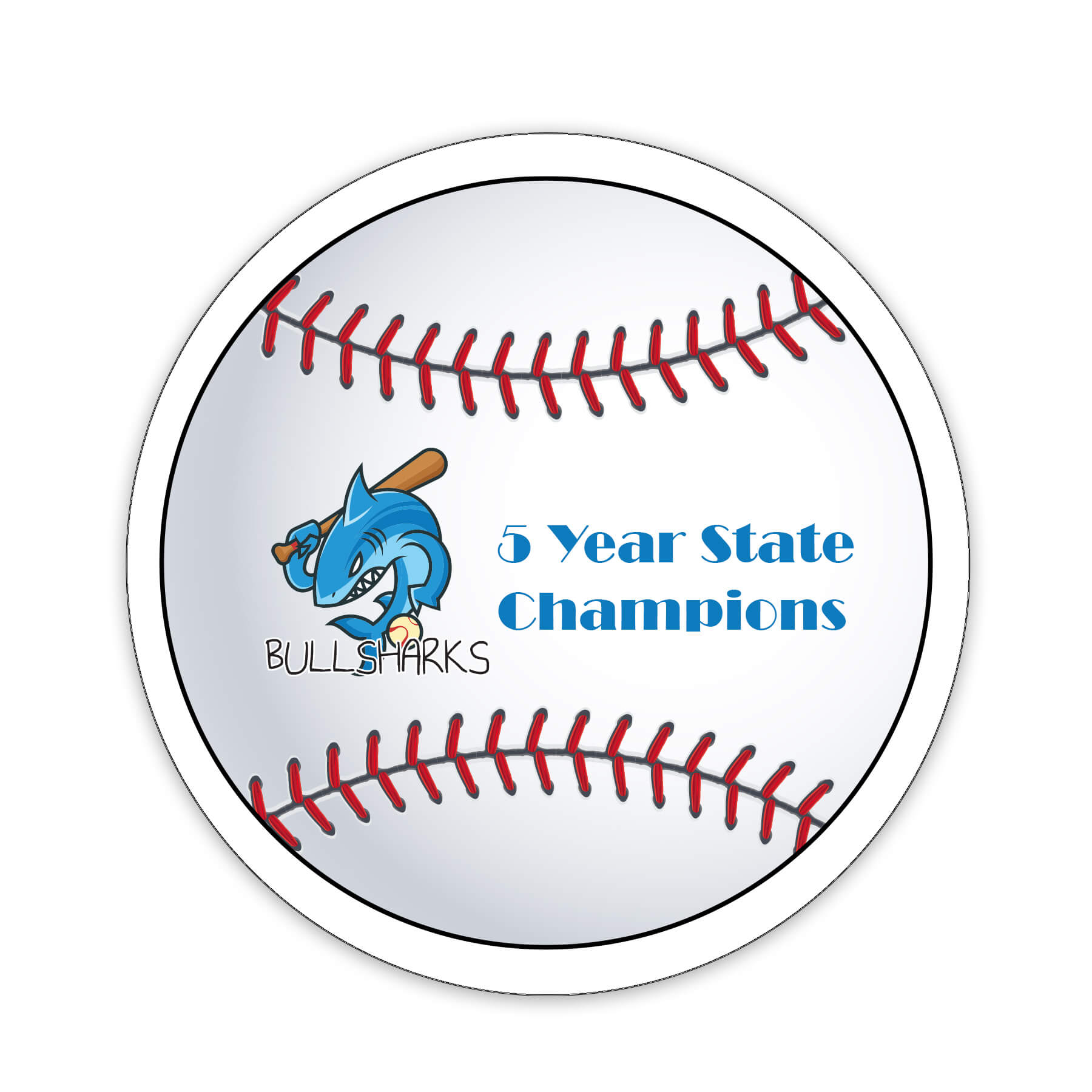 BASEBALL3-20    - Baseball Shaped NoteKeeper™ Magnet 20 Mil                        